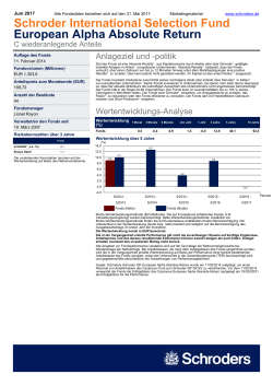 April 2016 Monatliches Factsheet