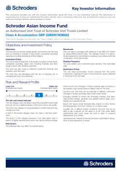 Key Investor Information