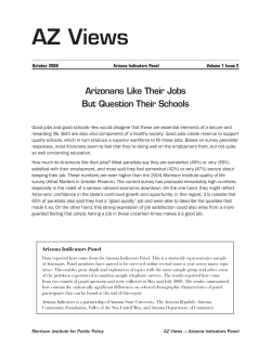 Arizonans Like Their Jobs but Question Their Schools