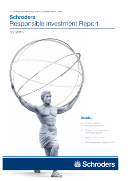 Schroders Responsible Investment Report Q2 2015