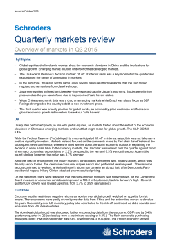 Schroders Quarterly Markets Review - Q3 2015