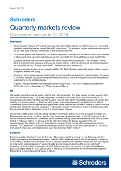 Quarterly markets review - Q1 2016