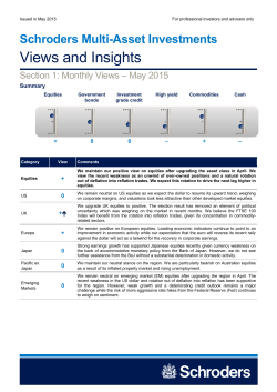 Schroder multi-asset views May 2015