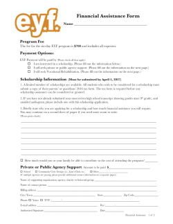 Financial Assistance Form