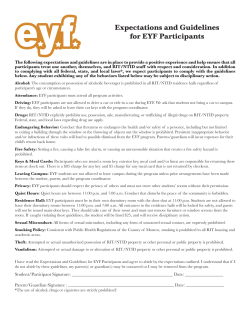 Expectations and Guidelines Form