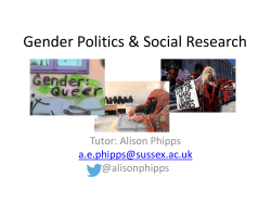 Gender Politics and Social Change Research [PDF 342.84KB]