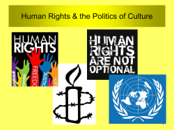 Human Rights and the Politics of Culture [PDF 198.27KB]