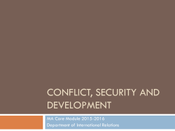 Conflict Security and Development [PDF 270.36KB]