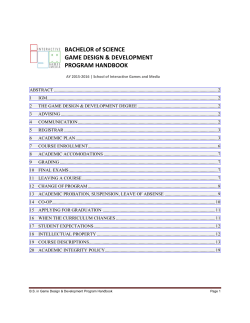 GAMEDES-BS Program Handbook (2015-2016)