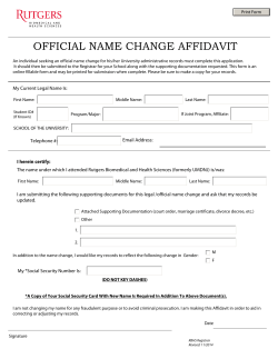 Procedure for Official Name Change