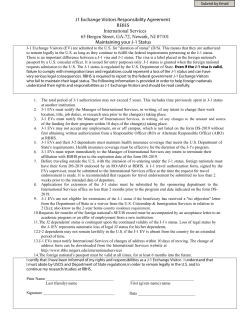 J-1 Exchange Visitor Responsibility Agreement