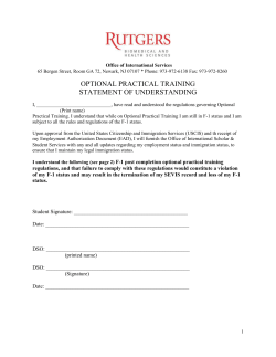 OPT Statement of Understanding