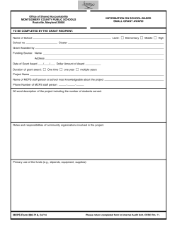Information on School-Based Small Grant Award-280-71a