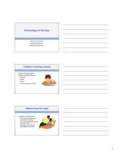 Chronology of the Gap Capture Sheet