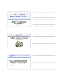 Effects of Teacher Expectations on Students Capture Sheet