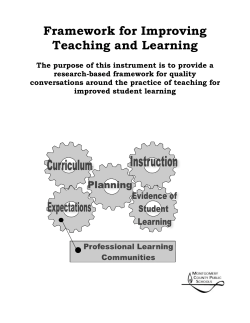 Framework for Improving Teaching and Learning (complete)