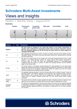 Schroders Multi-Asset Investments Views and Insights August 2015