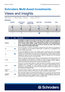 Schroders Multi-Asset Investments Views and Insights: July 2015