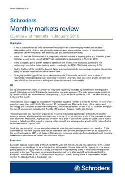 Monthly markets review - January 2016