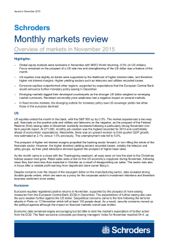 Monthly markets review - November 2015