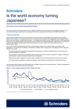 Is the world turning Japanese?