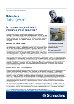 Is climate change a threat to insurance-linked securities?