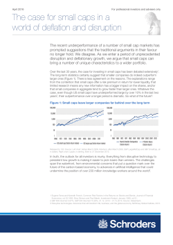 The case for small caps in a world of deflation and disruption