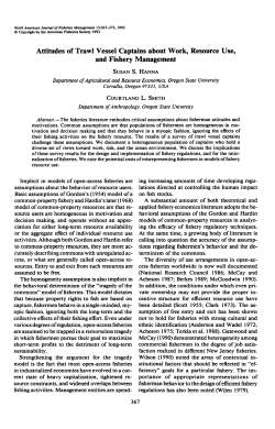 Attitudes of Trawl Vessel Captains