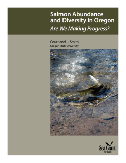 Salmon Abundance and Diversity in Oregon: Are We Making Progress?