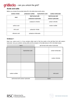 Acids and Salts