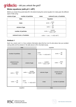 Moles Equations (16-19)