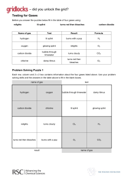 Testing for Gases