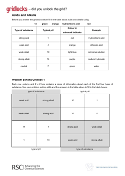 Acids and Alkalis