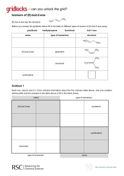 Isomers of (E)-but-2-ene