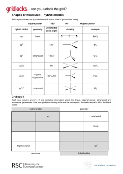Shapes of Molecules - Hybrid Orbitals
