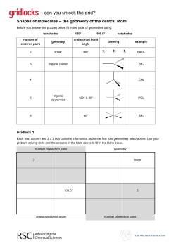 Shapes of Molecules - Geometry of Central Atom