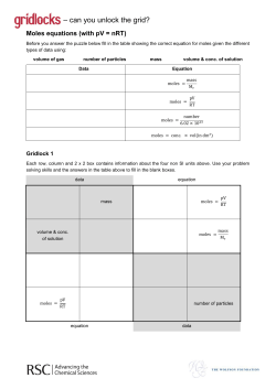 Moles Equations (16-19)