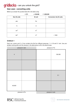 Gas Laws: Converting Units