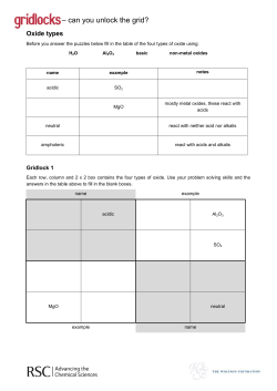 Oxide Types