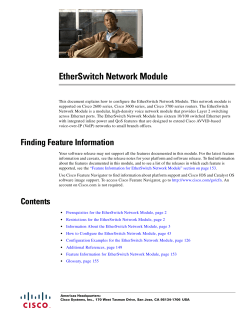 EtherSwitch Network Module