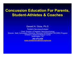 Concussion Education for Parents, Student-Athletes, and Coaches
