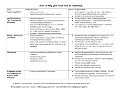 Parent Link for Finding an Internship