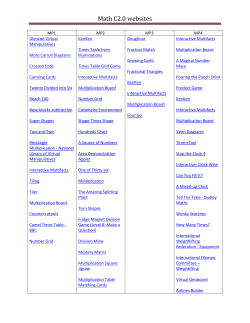 Math websites/games from each Marking Period