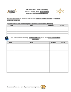 Team Meeting Notes Sample