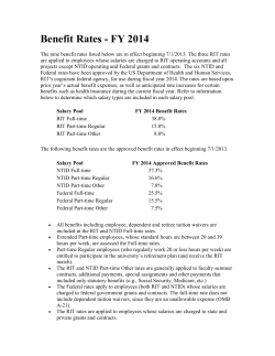Benefit Rates - FY 2014