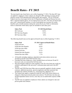 Benefit Rates - FY 2015