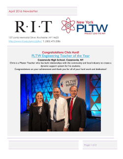 April 2016 Newsletter