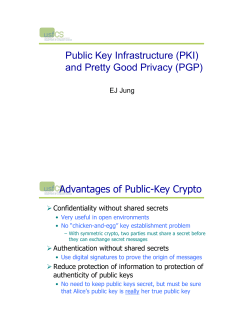 Public-key infrastructure & PGP