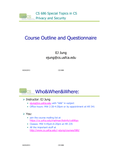 Course outline and Questionnaire
