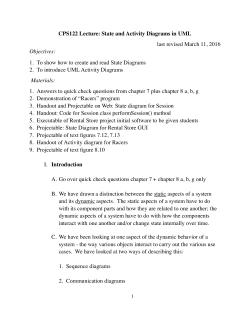 State and Activity Diagrams in UML